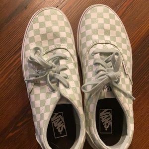 VANS Excellent condition.Girls mint sparkle checkerboard Size4. Smoke free home